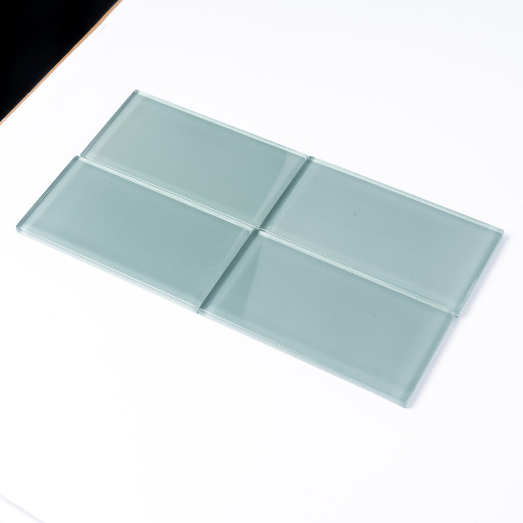 Stone Blue 3 x 6 Glossy Glass Subway Tile