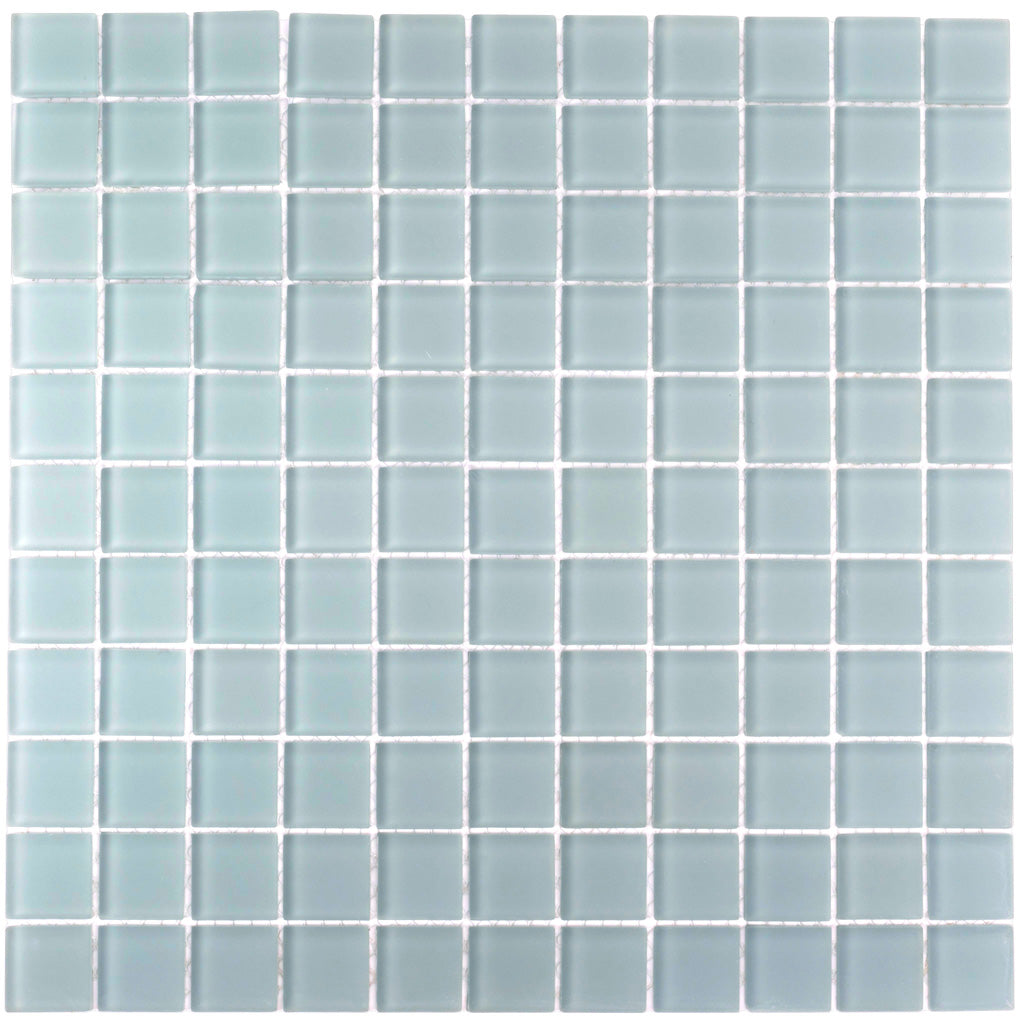 Stone Blue 12 x 12 Matte Glass Mosaic Tile