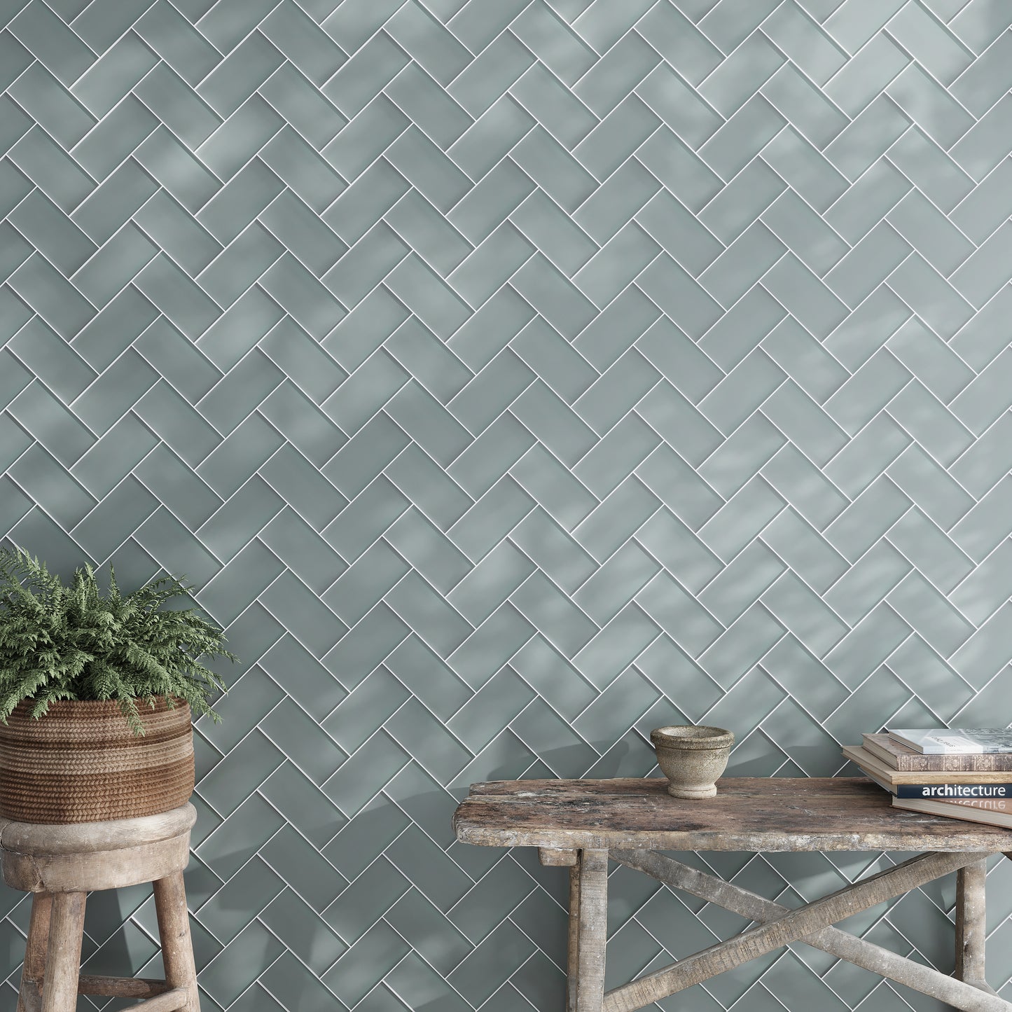 Stone Blue 3 x 6 Matte Glass Subway Tile