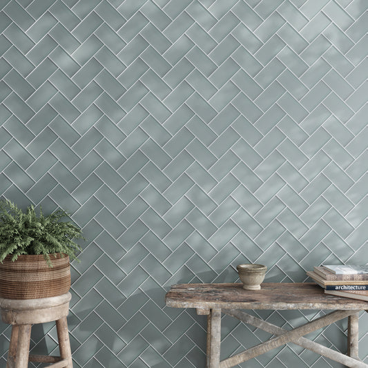 Stone Blue 3 x 6 Matte Glass Subway Tile