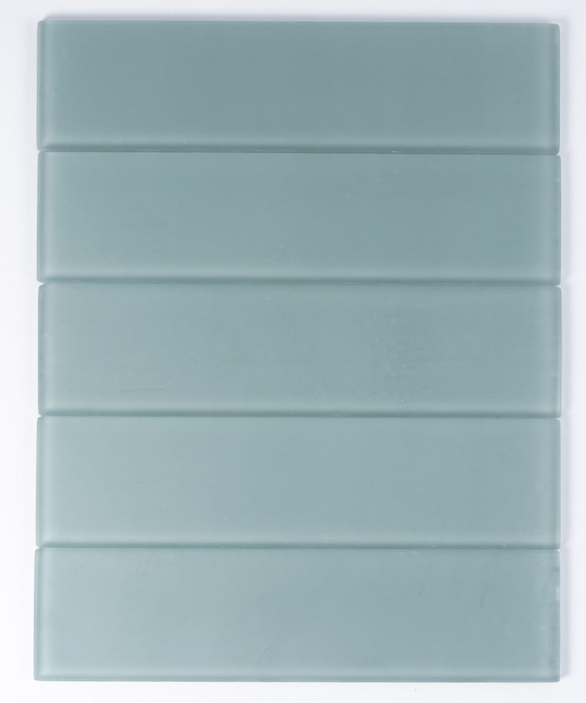 Stone Blue 3 x 12 Matte Glass Subway Tile