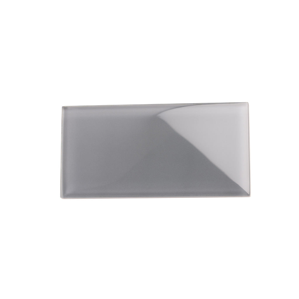 Coin Gray 3 x 6 Glossy Glass Subway Tile - Sample