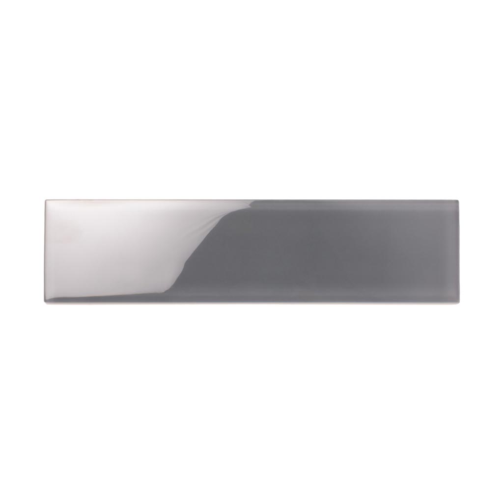Coin Gray 3 x 12 Glossy Glass Subway Tile - Sample