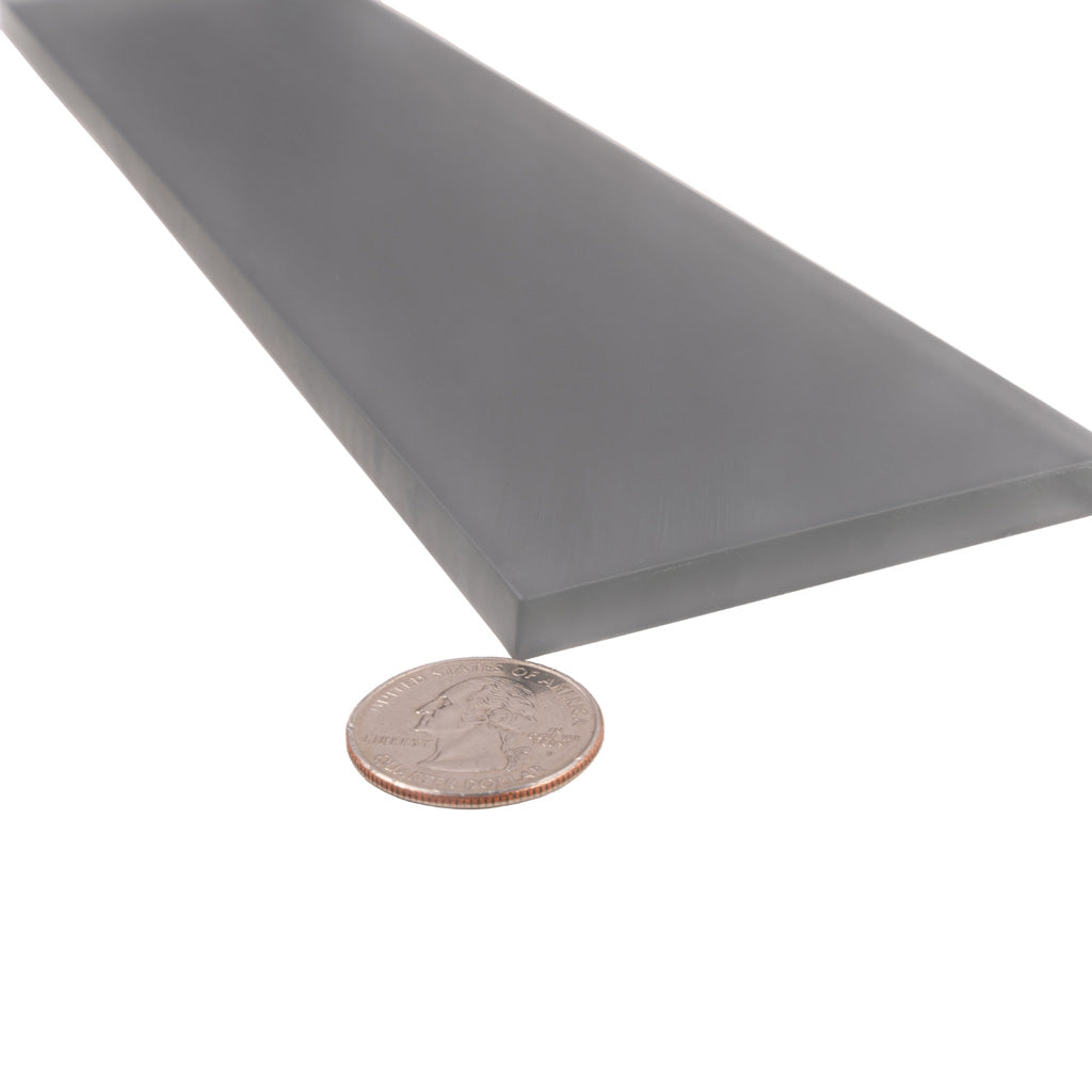 Coin Gray 3 x 12 Matte Glass Subway Tile