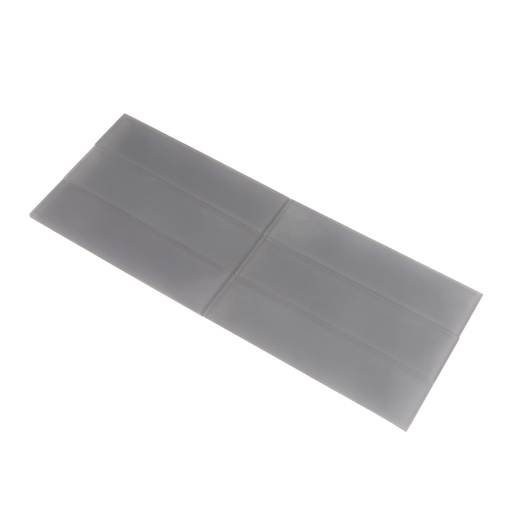 Coin Gray 3 x 12 Matte Glass Subway Tile - Sample