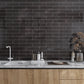 Ash Gray 3 x 12 Glossy Glass Subway Tile