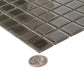 Ash Gray 12 x 12 Glossy Glass Mosaic Tile