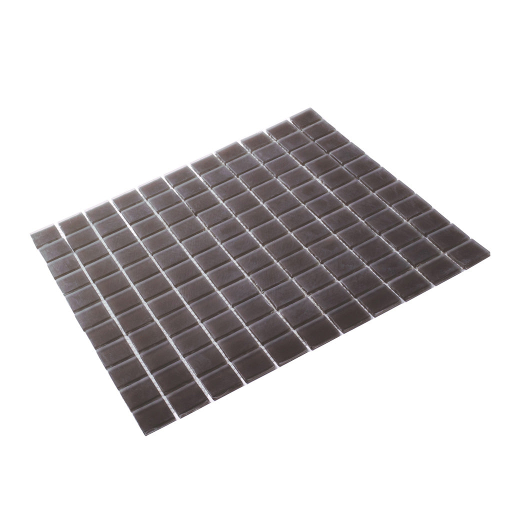 Ash Gray 12 x 12 Matte Glass Mosaic Tile