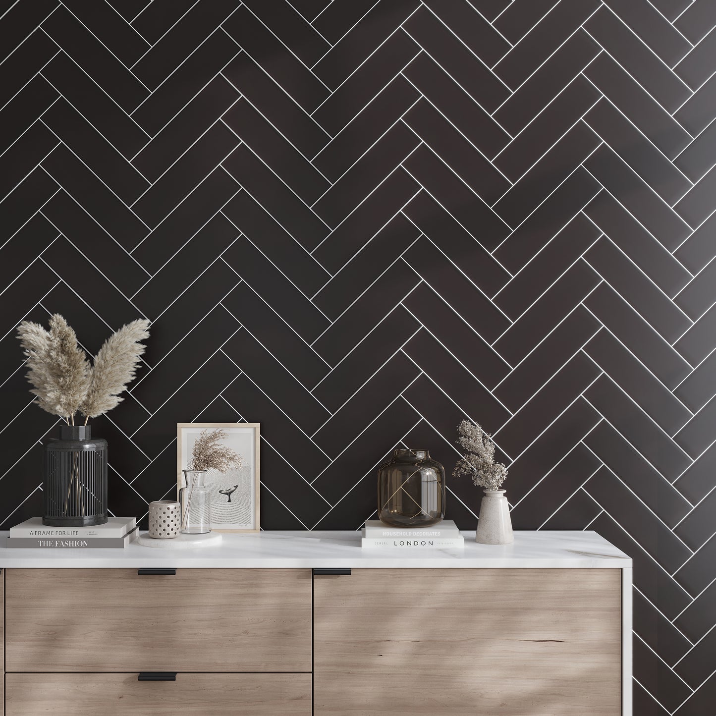 Ash Gray 3 x 12 Matte Glass Subway Tile