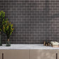 Ash Gray 3 x 6 Matte Glass Subway Tile