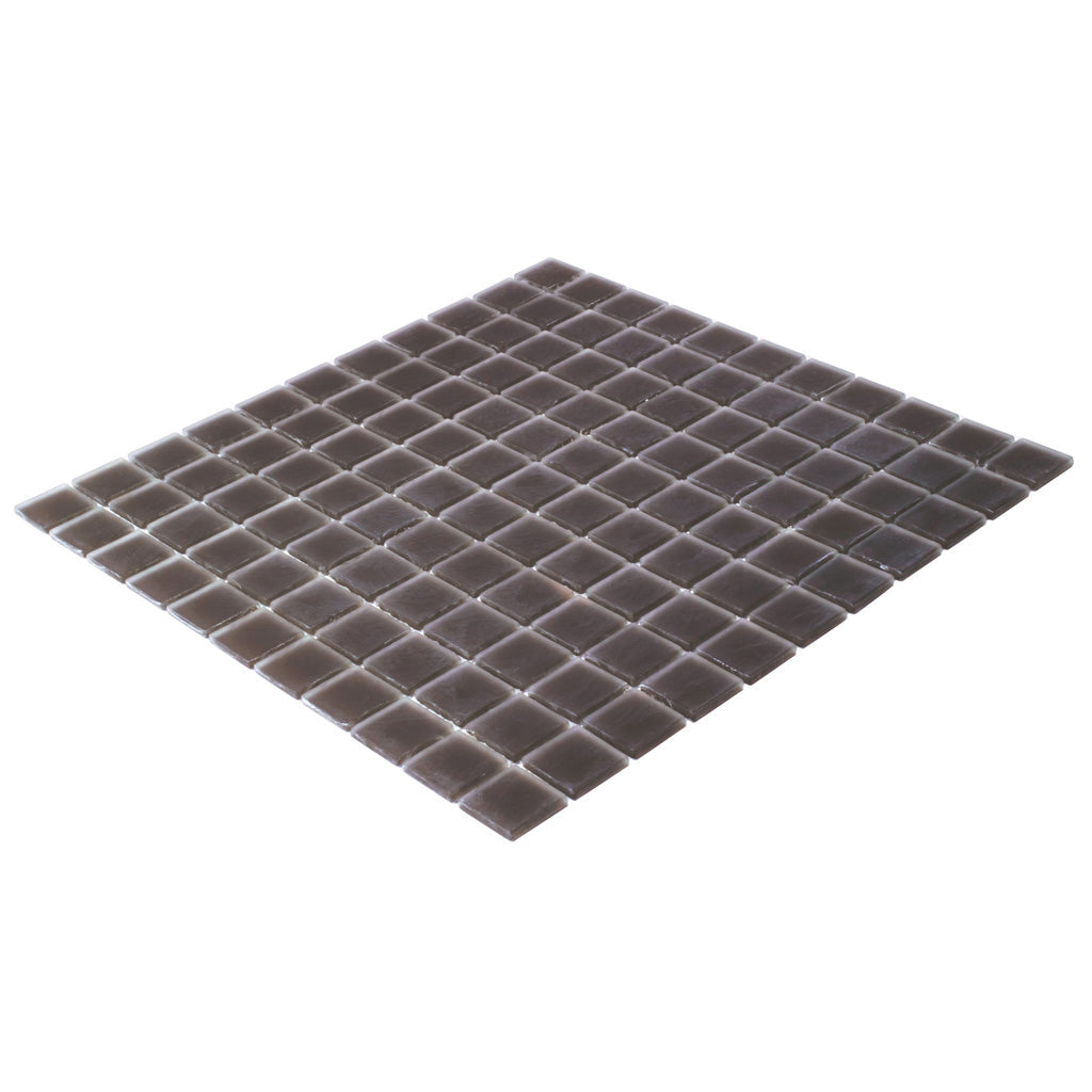 Ash Gray 12 x 12 Matte Glass Mosaic Tile - Sample