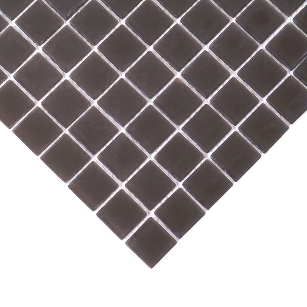 Ash Gray 12 x 12 Matte Glass Mosaic Tile - Sample