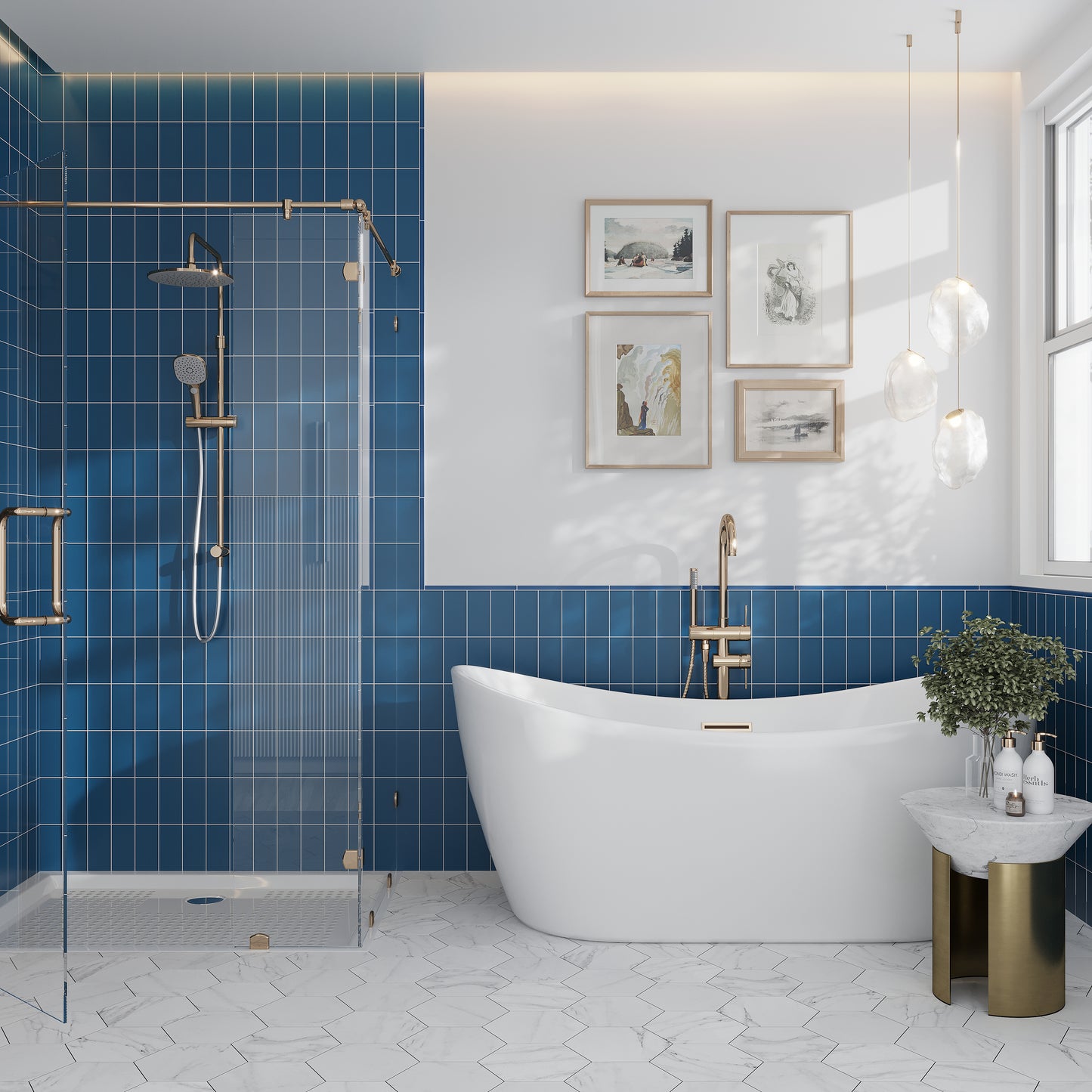 Cerulean Blue 3 x 6 Matte Glass Subway Tile