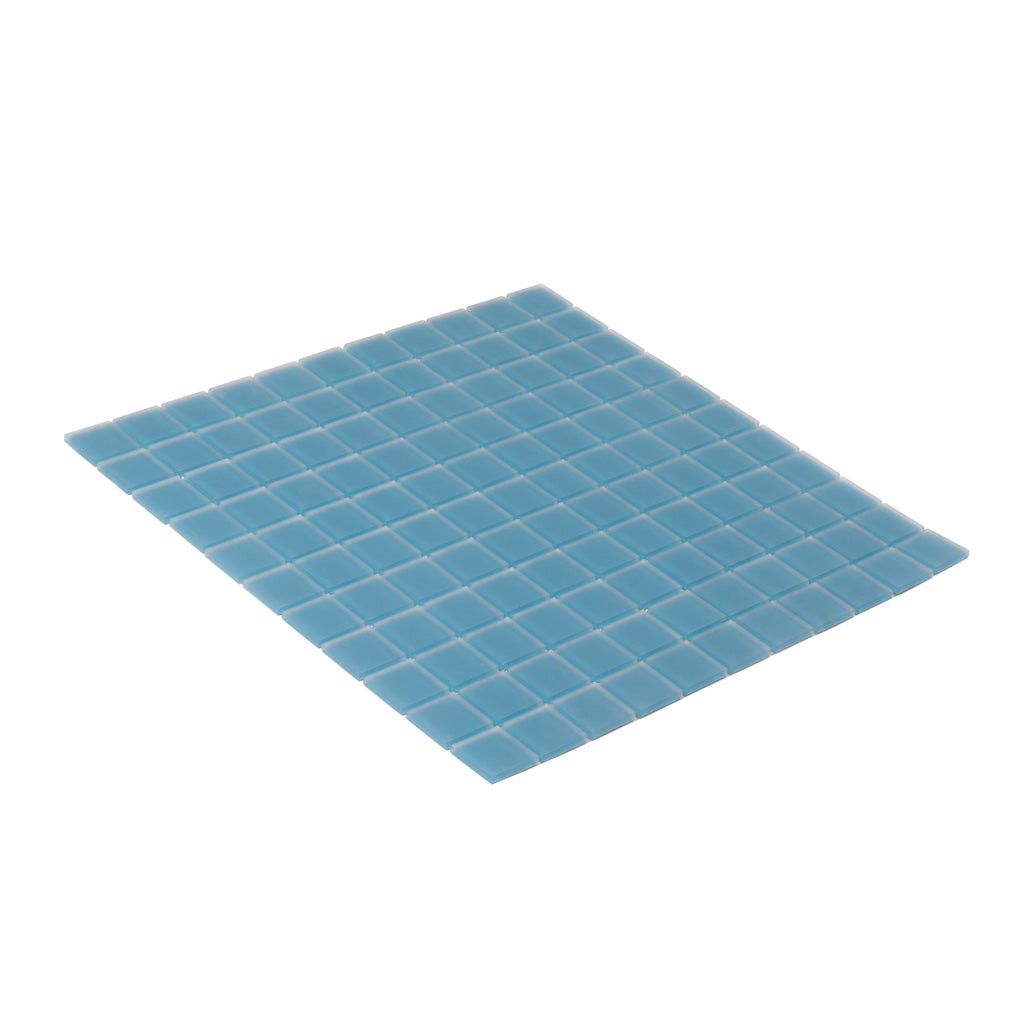 Cerulean Blue 12 x 12 Matte Glass Mosaic Tile