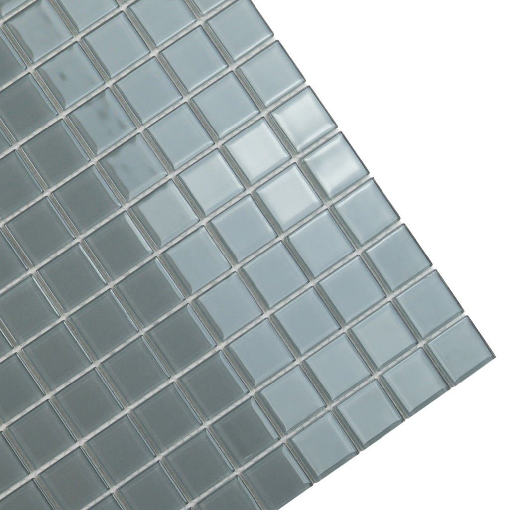 Stone Blue 12 x 12 Glossy Glass Mosaic Tile