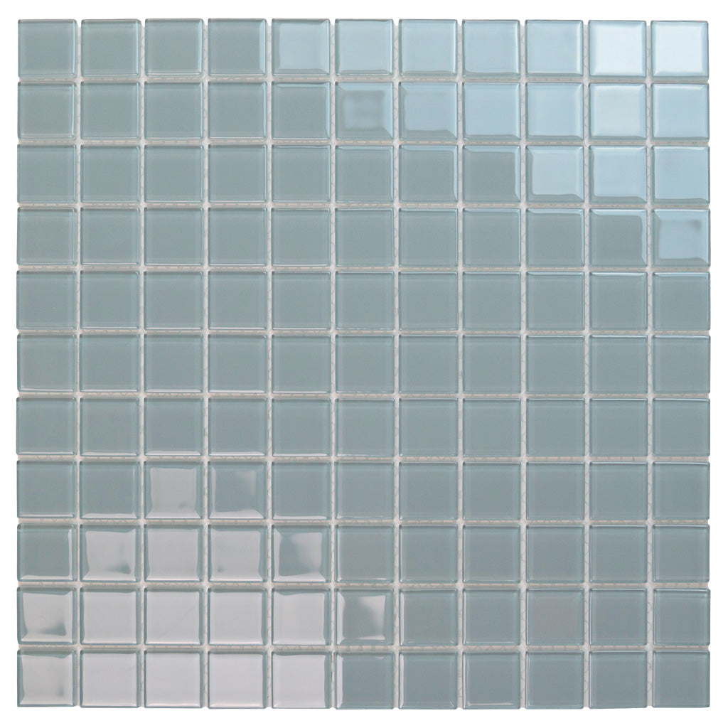 Stone Blue 12 x 12 Glossy Glass Mosaic Tile