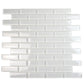 White 12 x 12 Glossy Glass Mosaic Tile