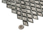 Silver 11 x 11 Glossy Glass Mosaic Tile