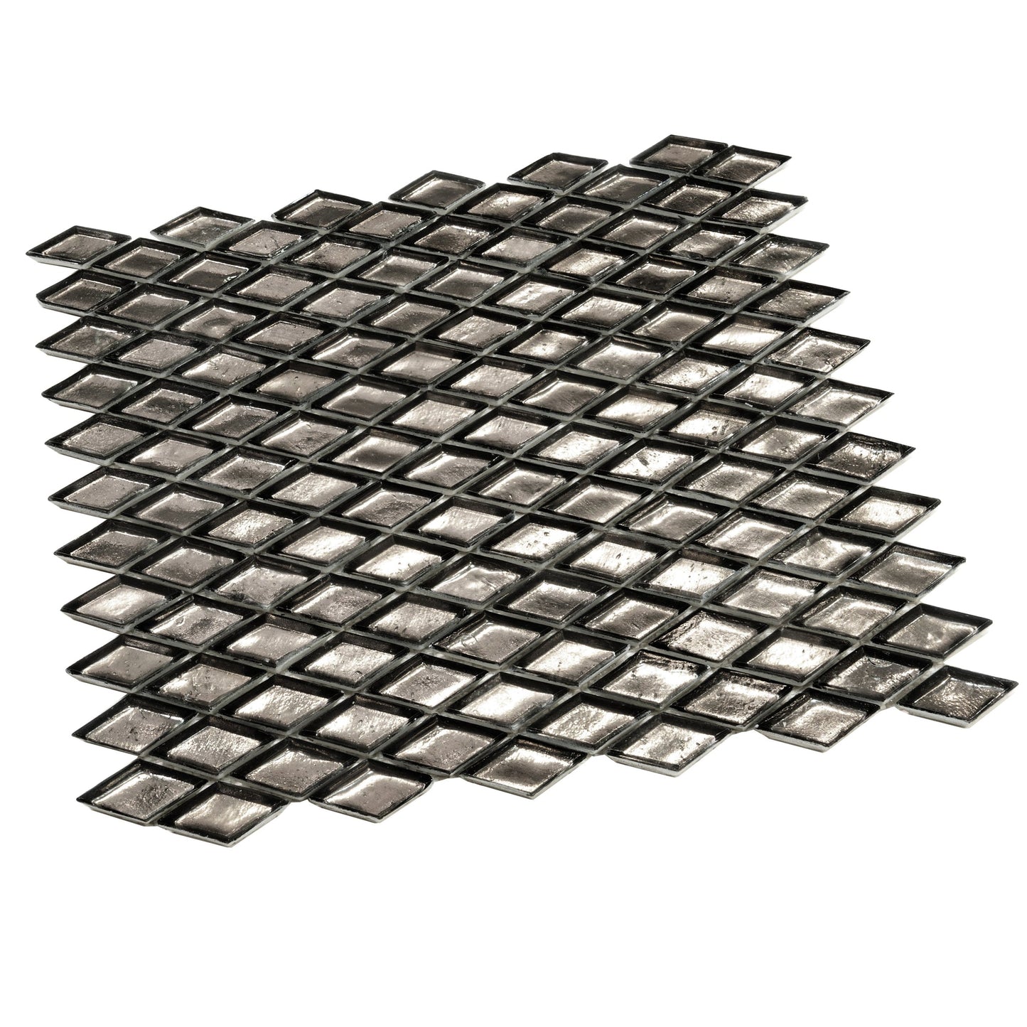 Gray 11 x 11 Glossy Glass Mosaic Tile