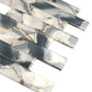 Gray 3 x 12 Glossy Glass Subway Tile