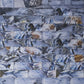 Brown and Blue 3 x 12 Glossy Glass Subway Tile
