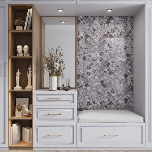 Brown 3 x 12 Glossy Glass Subway Tile - Sample