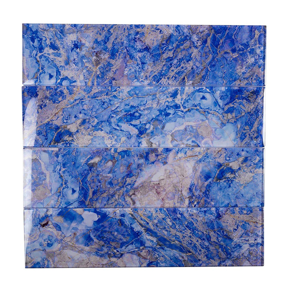 Cobalt Blue 3 x 12 Glossy Glass Subway Tile