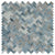 Blue and Gray 12 x 12 Glossy Glass Mosaic Tile