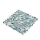 Blue and Gray 12 x 12 Glossy Glass Mosaic Tile - Sample