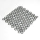 Silver 11 x 11 Glossy, Matte Glass Mosaic Tile