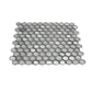 Silver 11 x 11 Glossy, Matte Glass Mosaic Tile