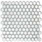 Silver 11 x 11 Glossy Glass Mosaic Tile