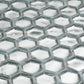 Silver 11 x 11 Glossy Glass Mosaic Tile