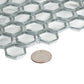 Silver 11 x 11 Glossy Glass Mosaic Tile