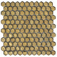 Gold 11 x 11 Glossy Glass Mosaic Tile