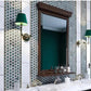 Teal Green 12 x 12 Glossy Glass Mosaic Tile