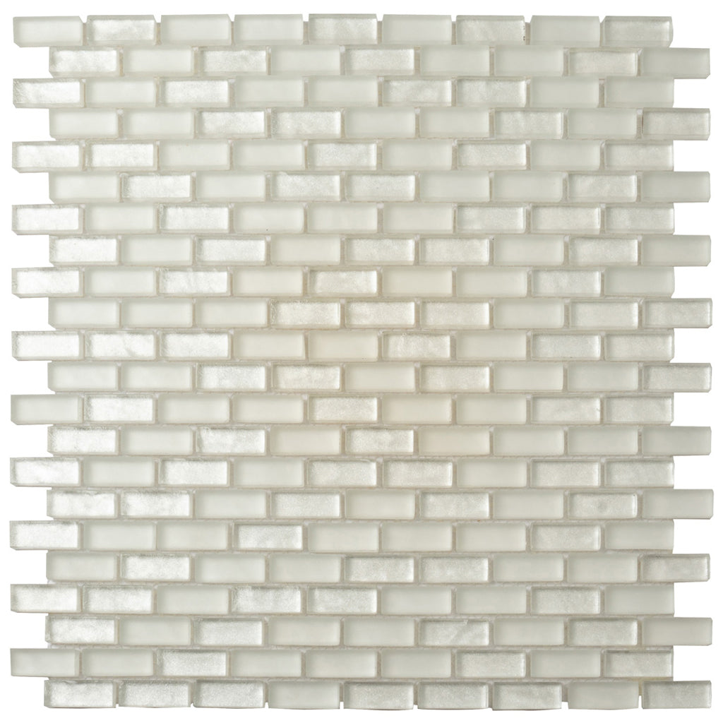 Pearl Beige 11 x 11 Glossy, Matte Glass Mosaic Tile