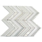 Pearl White 12x12 polished Thassos, Shell Mosaic Tile Sample