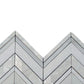 Pearl White 12x12 polished Thassos, Shell Mosaic Tile Sample
