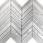 Pearl White 12x12 polished Thassos, Shell Mosaic Tile Sample