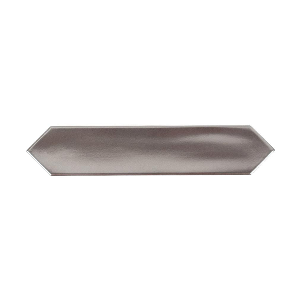 Metallic Silver 2 x 10 Glossy Ceramic Picket Tile