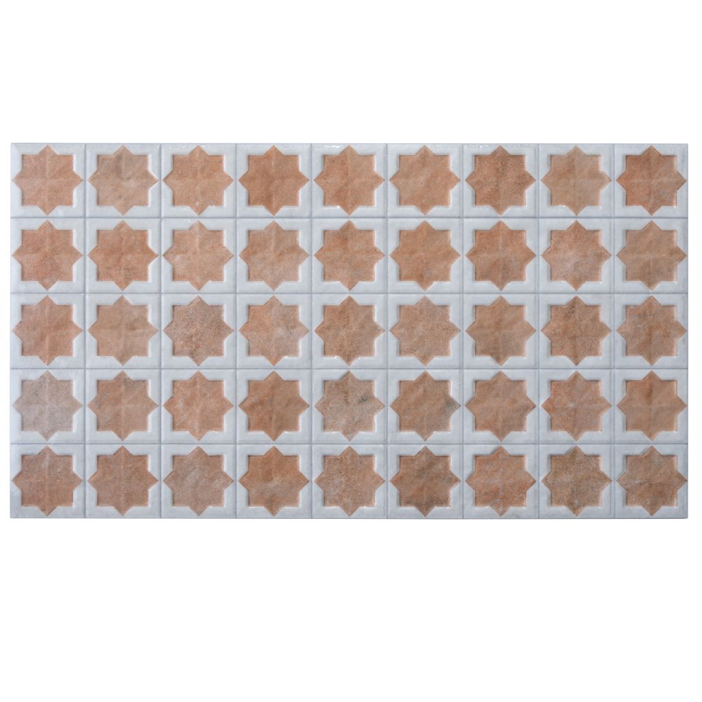 Nude Beige and White 12 x 22 Matte and Glossy Porcelain Large Tile