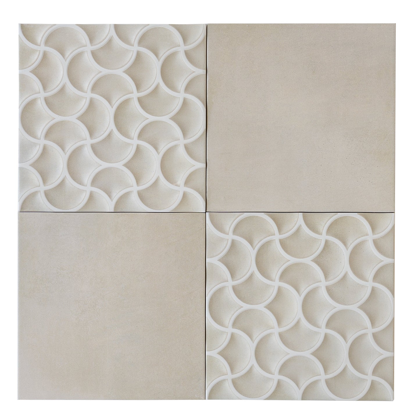 Soft Beige Terracotta 13x13 Matte Porcelain Lattice Tile