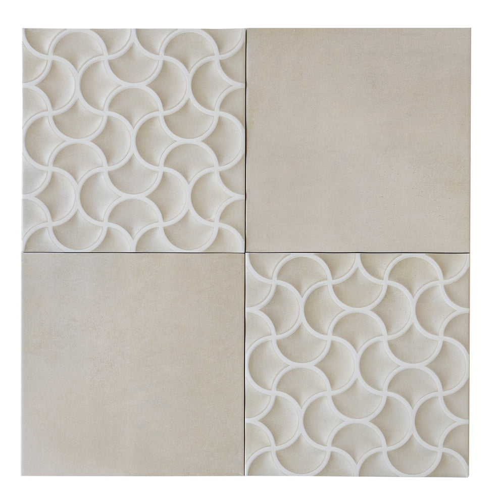 Soft Beige Terracotta 13x13 Matte Porcelain Lattice Tile – Tiletopia