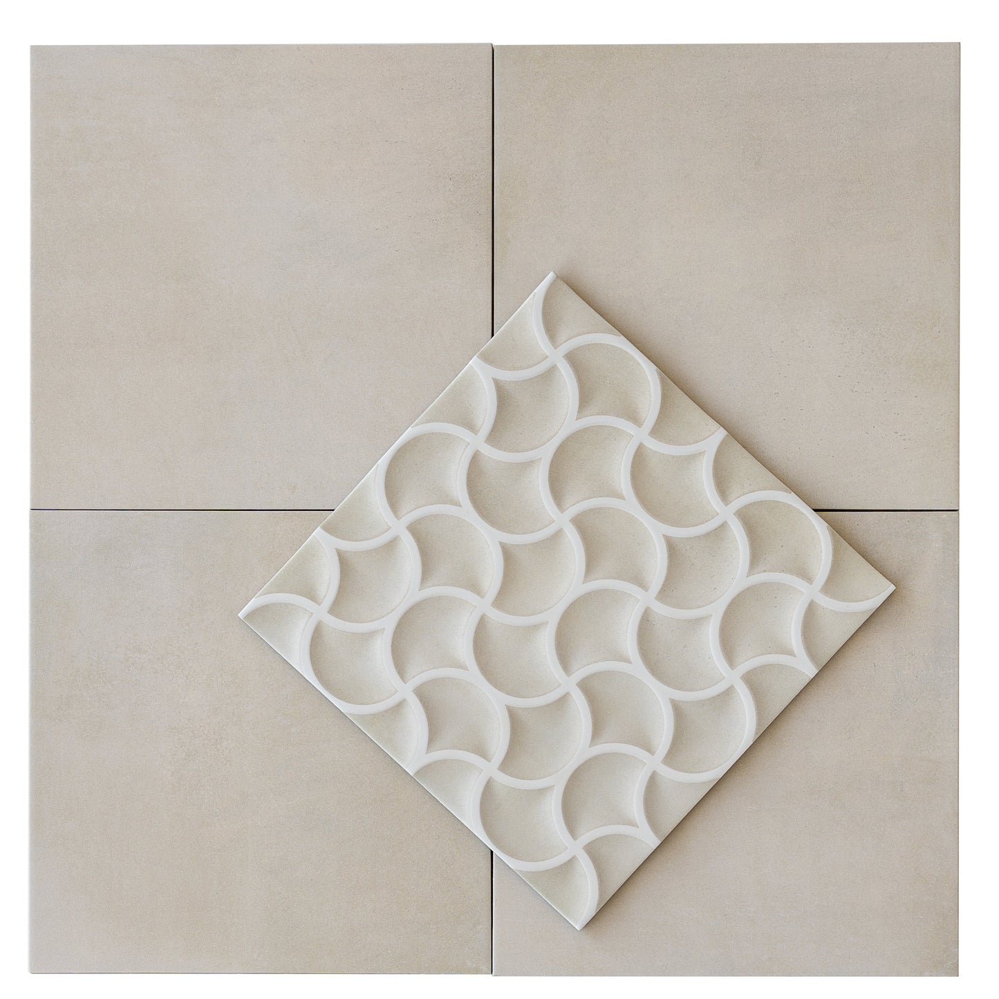 Soft Beige Terracotta 13x13 Matte Porcelain Lattice Tile - Sample