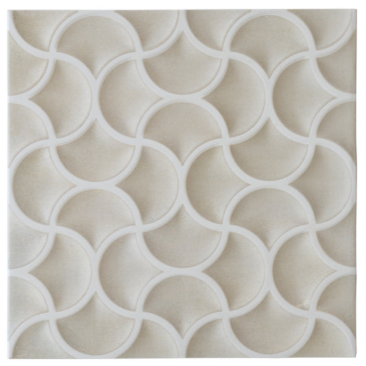 Soft Beige Terracotta 13x13 Matte Porcelain Lattice Tile - Sample
