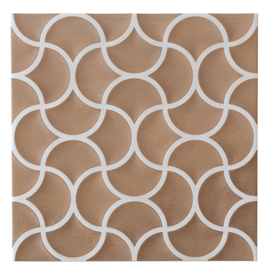 Rustic Terracotta 13x13 Matte Porcelain Lattice Tile - Sample