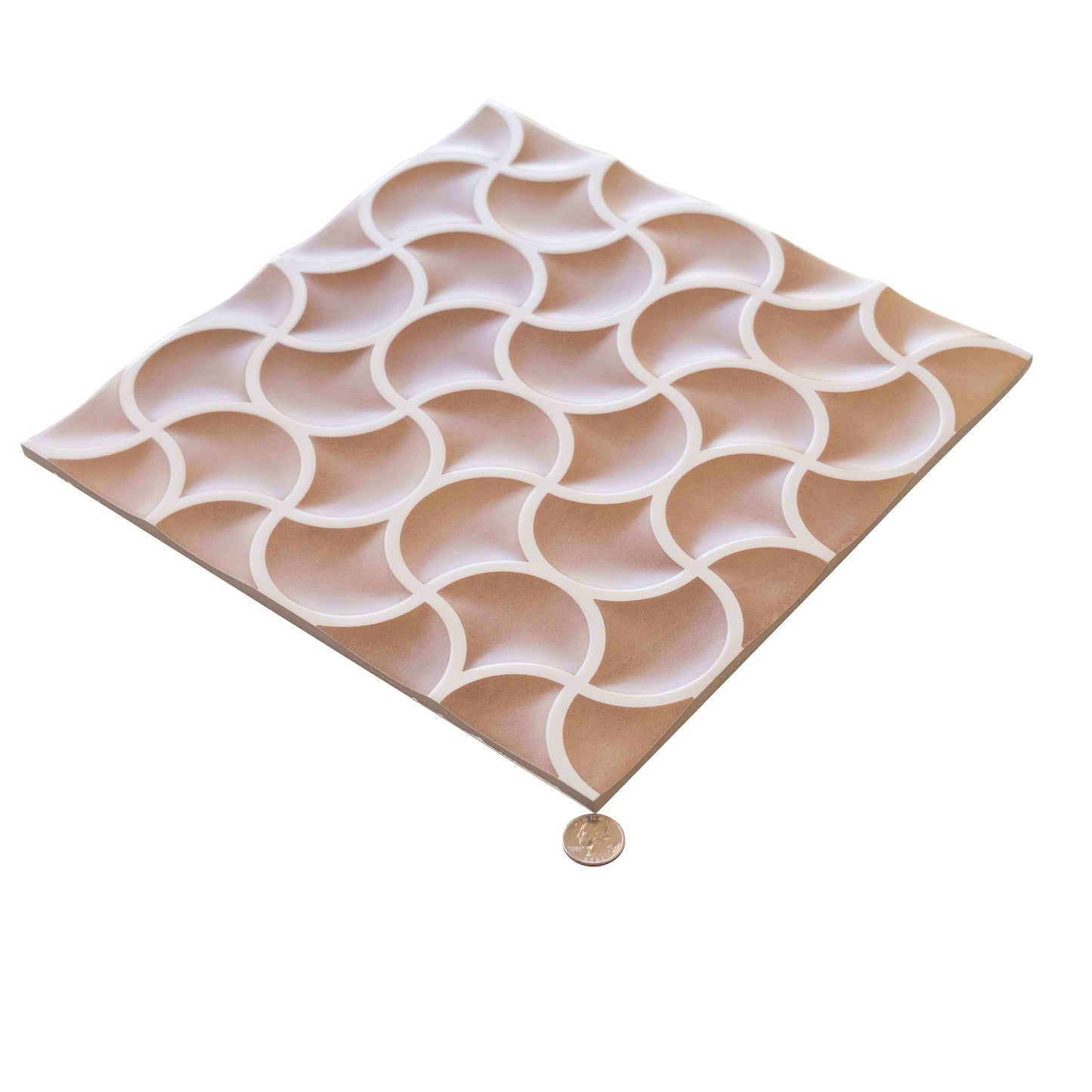 Rustic Terracotta 13x13 Matte Porcelain Lattice Tile - Sample