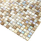 Beige 12 x 12 Glossy Glass Mosaic Tile