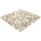 Beige 12 x 12 Glossy Glass Mosaic Tile